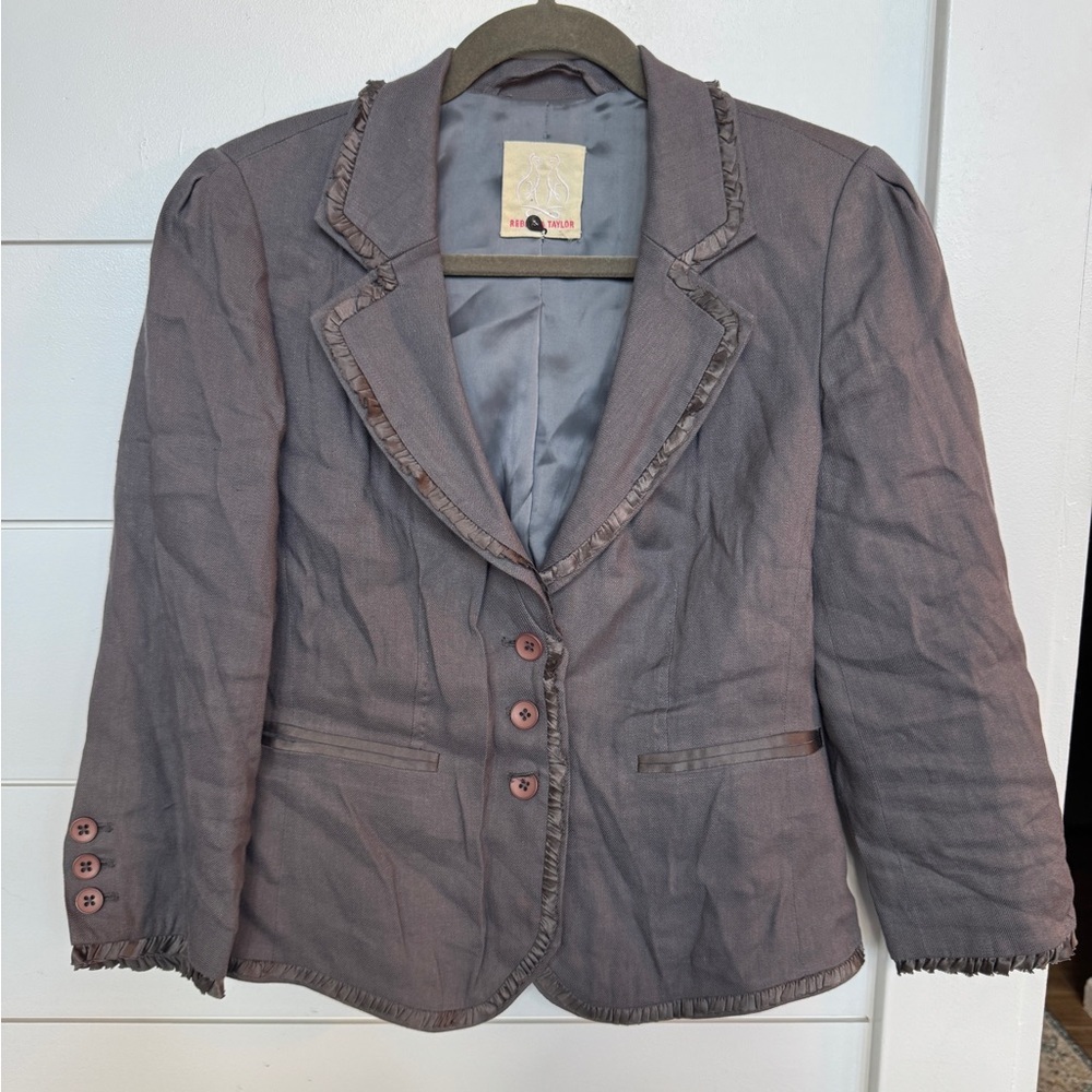 Rebecca Taylor Linen Blend Blazer Jacket
Size 4
